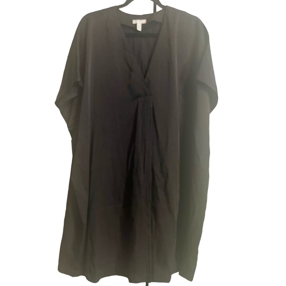 H&M Charcoal Midi Dress with Tie Detail